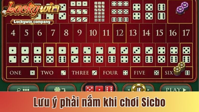 Lưu ý phải nắm khi chơi Sicbo